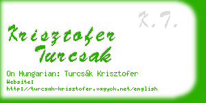 krisztofer turcsak business card
