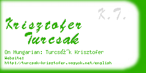 krisztofer turcsak business card